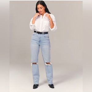 Abercrombie & Fitch Curve Love Ultra High Rise 90s Straight Jean size 30W / 10